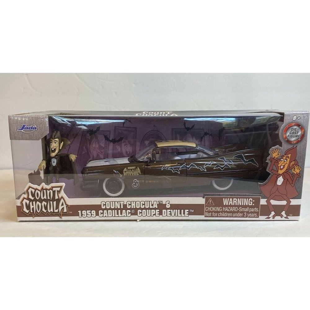 JADA HOLLYWOOD RIDES: COUNT CHOCULA & 1959 CADILLAC COUPE DEVILLE 1: 24 SCALE
